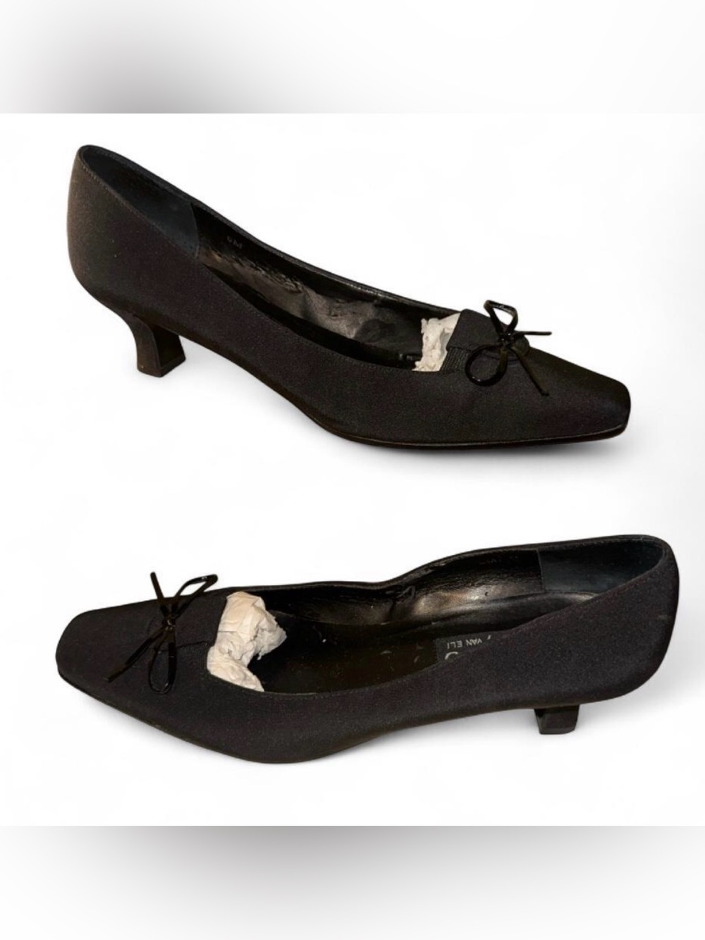 Ditto by Vaneli black suede kitten heel